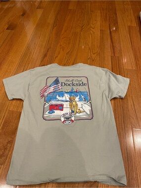 Skull Creek Dockside Hilton Head Island Souvenir Vacation Tee T-Shirt Large
